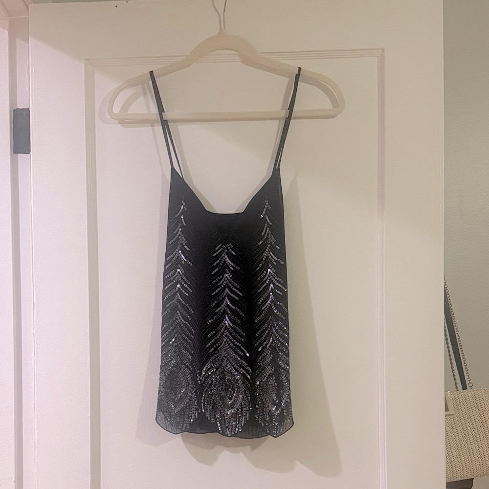 Express Black Sequin Camisole